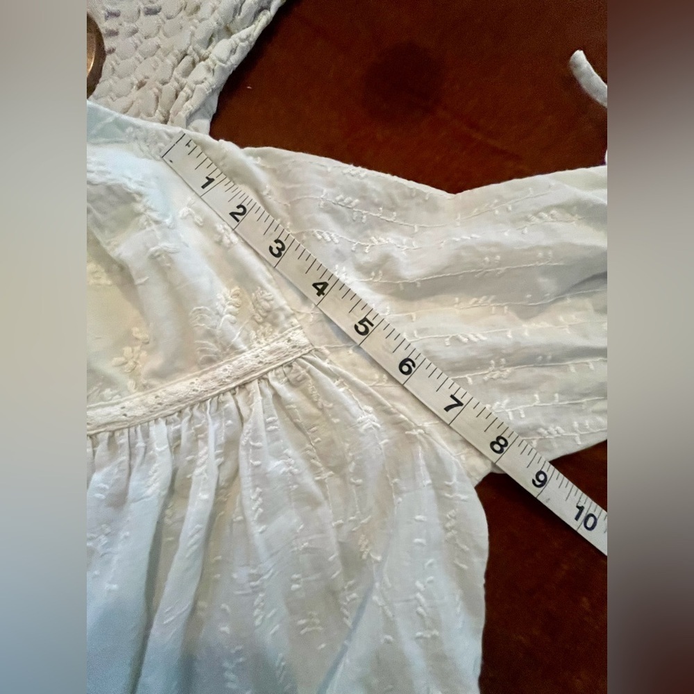 POL GRUNGE BOHO TOP SMALL NATURAL COTTON GREEN OMBRE - Picture 7 of 10